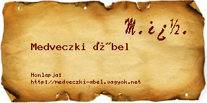 Medveczki Ábel névjegykártya