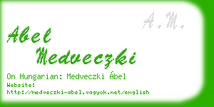 abel medveczki business card